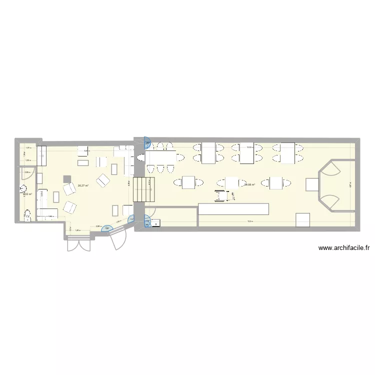 Les Arches de la Cite. Plan de 3  et 91 m²