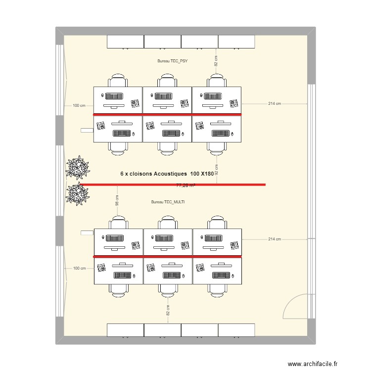 Bureau TEC. Plan de 0 pièce et 0 m2