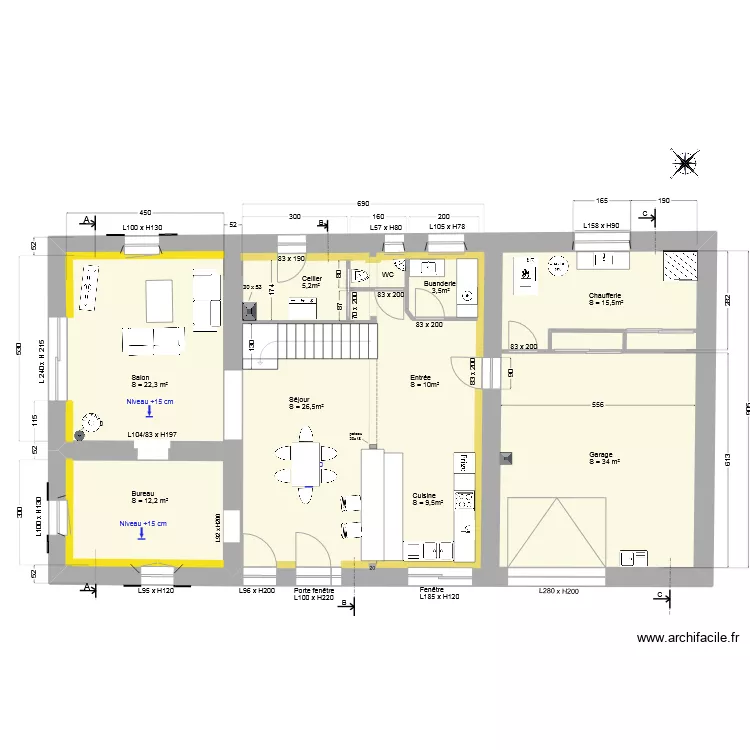 RDC_apr&egrave;s travaux_V1. Plan de 
