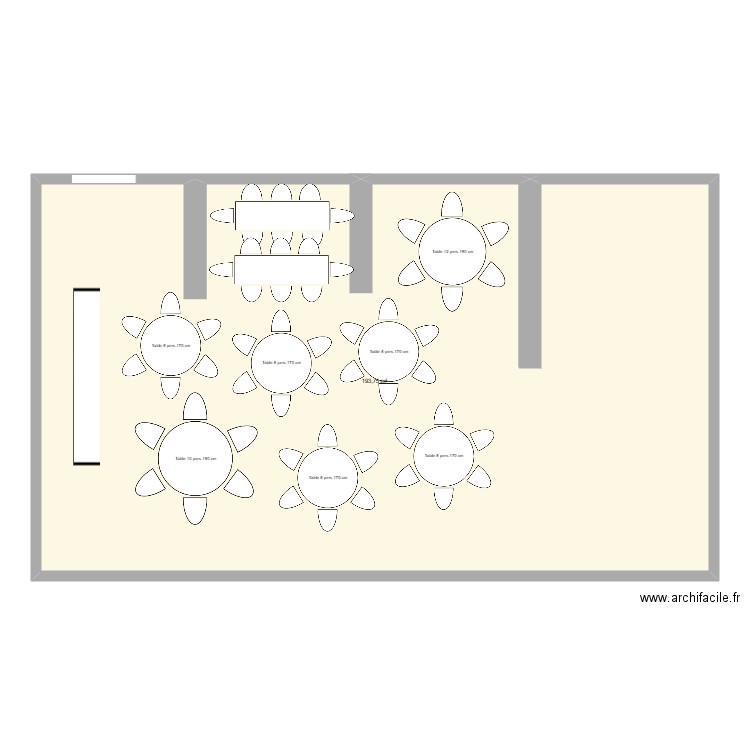 mariage. Plan de 1 pièce et 194 m2