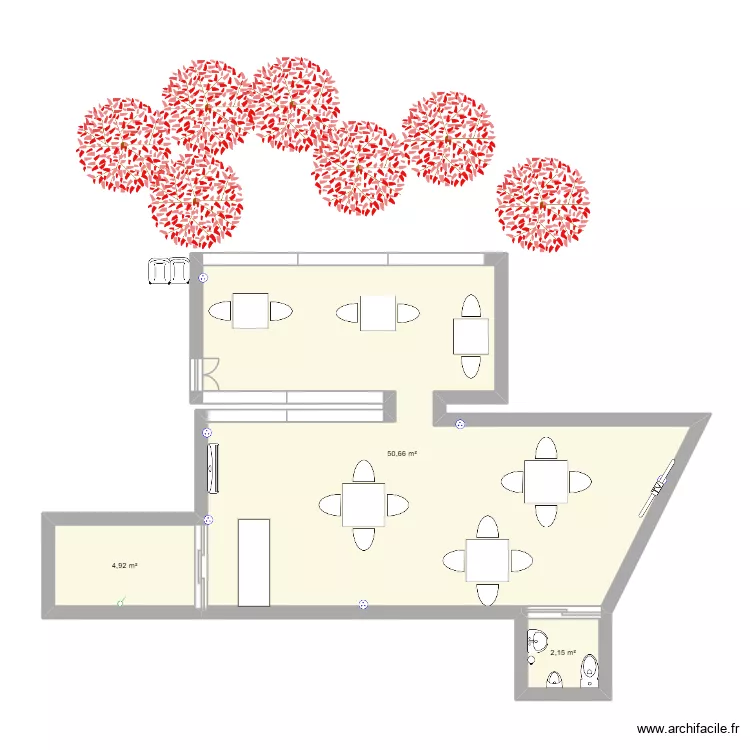 emanuel pelletier_caf&eacute;. Plan de 3  et 58 m²