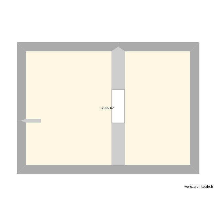 ETAGE 2 DAVID. Plan de 1 pièce et 39 m2
