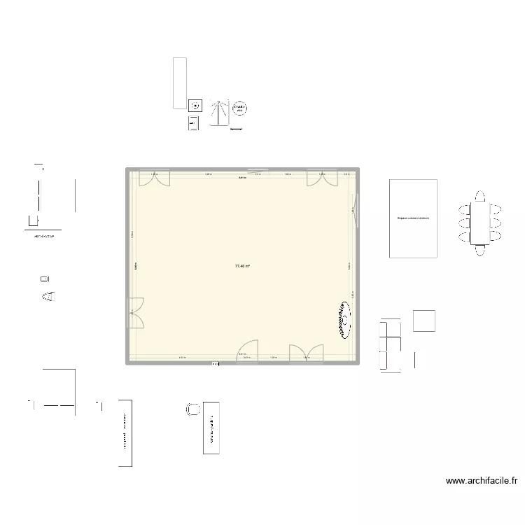 maison vide. Plan de 