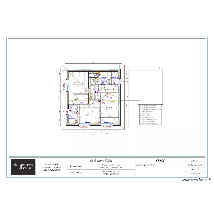KSON ETAGE. Plan de 