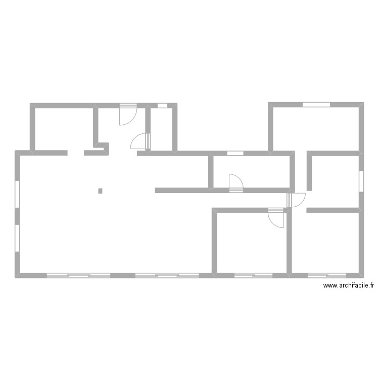 plan. Plan de 5 pièces et 155 m2