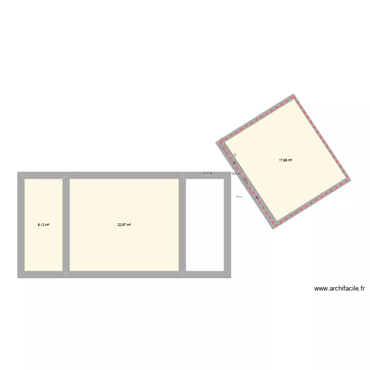 plan de masse après travaux1. Plan de 3 Pièces et 49 m² plan de masse après travaux1. Plan de 3 Pièces et 49 m²
