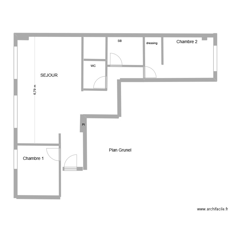 Grunel. Plan de 0 pièce et 0 m2