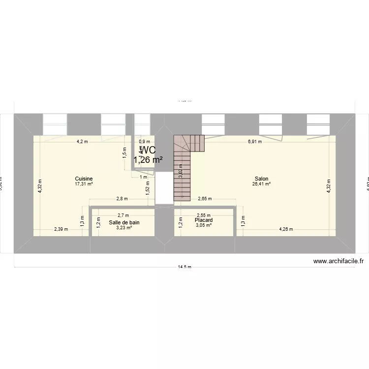 kawen. Plan de 12  et 106 m²