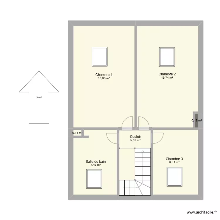 MARTINEZ Etage. Plan de 7 Pièces et 55 m² MARTINEZ Etage. Plan de 7 Pièces et 55 m²