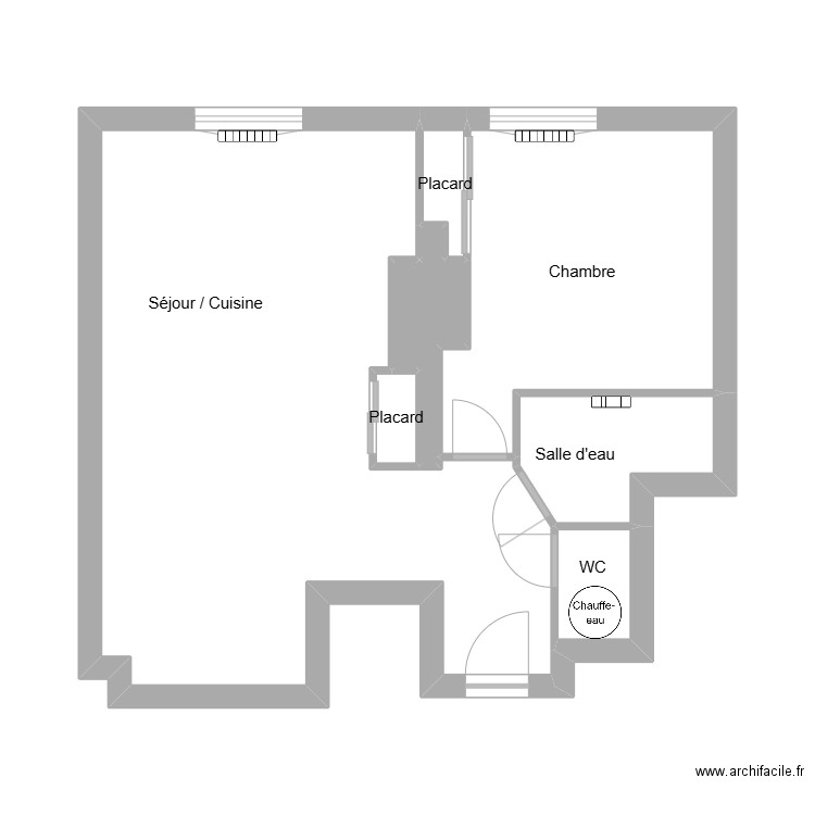 raverot. Plan de 9 pièces et 36 m2