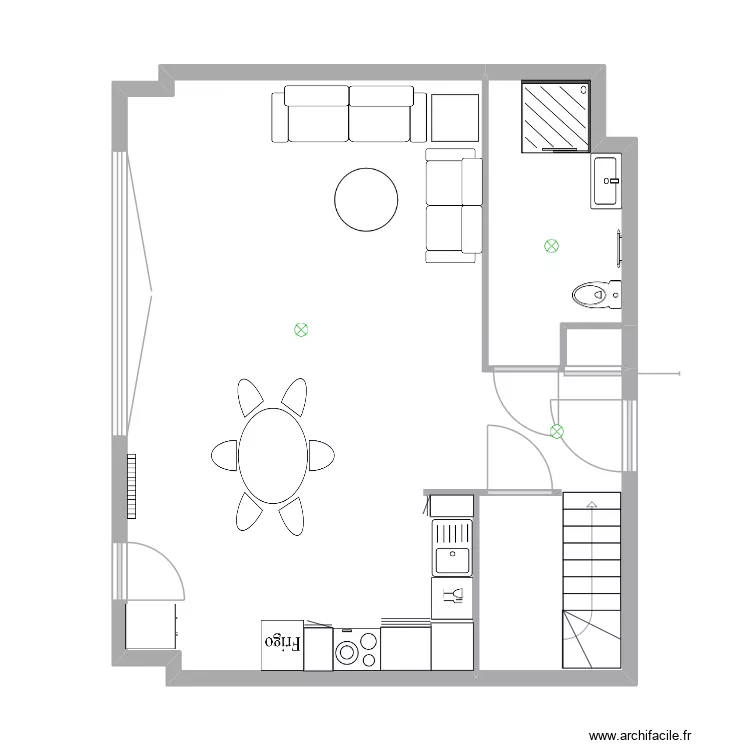 Appartement La Teste. Plan de 2  et 55 m²