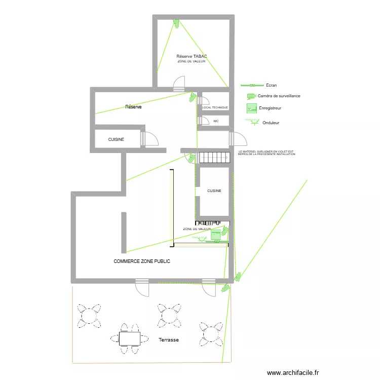 TABAC Le ptit commelle. Plan de 