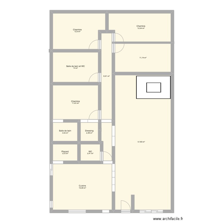 maison2. Plan de 12 pièces et 154 m2