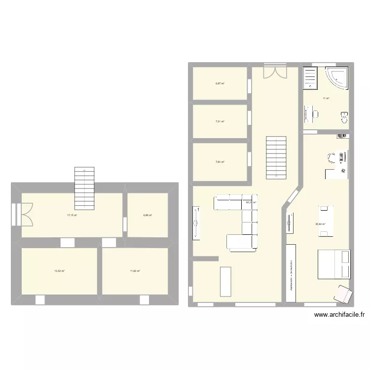 TARIK. Plan de 10  et 178 m²