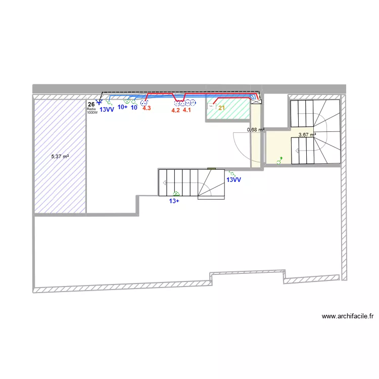 Appartement 3ème étage Mezzanine Schéma Electrique. Plan de Appartement 3ème étage Mezzanine Schéma Electrique. Plan de