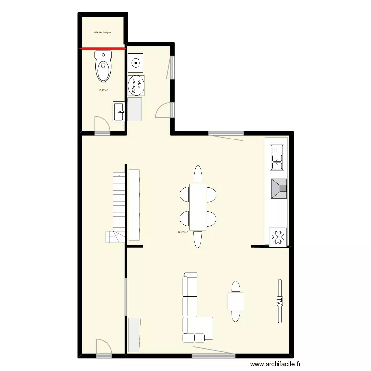 rez de chaussee Andrea idée. Plan de 3 pièces et 244 m² rez de chaussee Andrea idée. Plan de 3 pièces et 244 m²