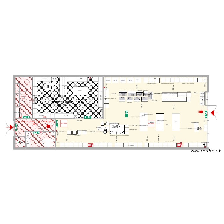 Plan 2D CDC Magasin BELONG Final. Plan de 5 pièces et 272 m2