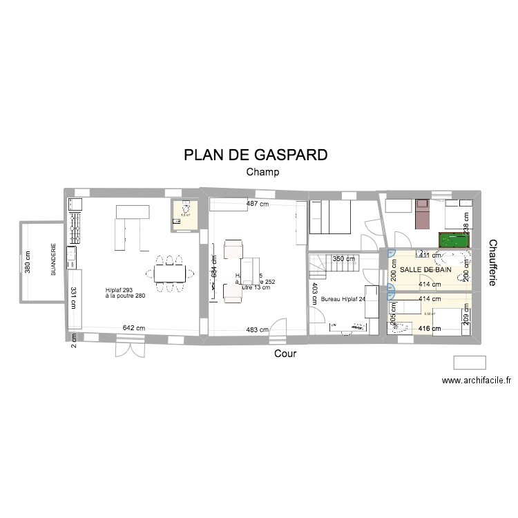 BREVIANDE Plan RdC GASPARD. Plan de 0 pièce et 0 m2
