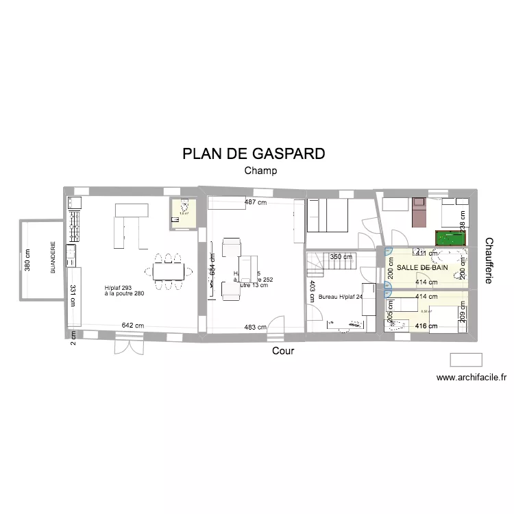 BREVIANDE Plan RdC GASPARD. Plan de 