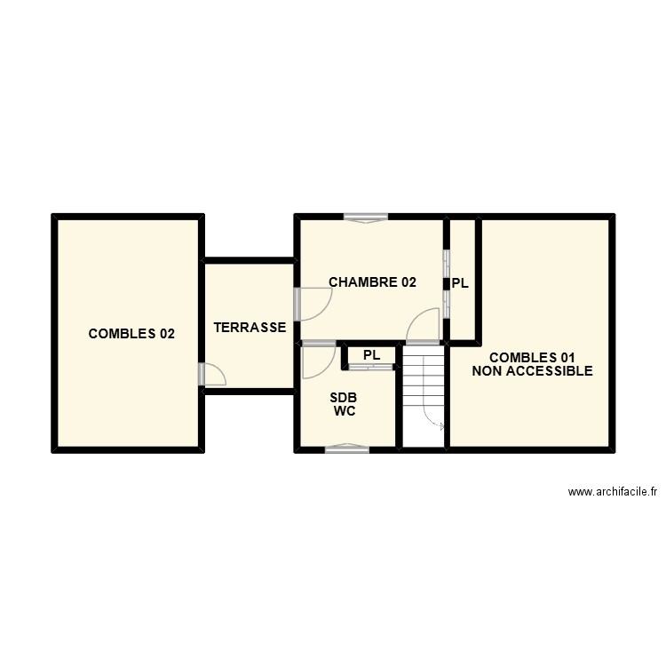 PLAN ETAGE CALVISSON AM. Plan de 8 pièces et 38 m2