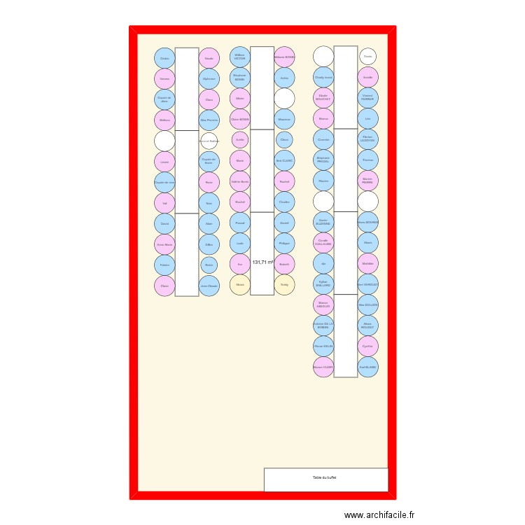 salle de bugny FIN. Plan de 1 pièce et 132 m2