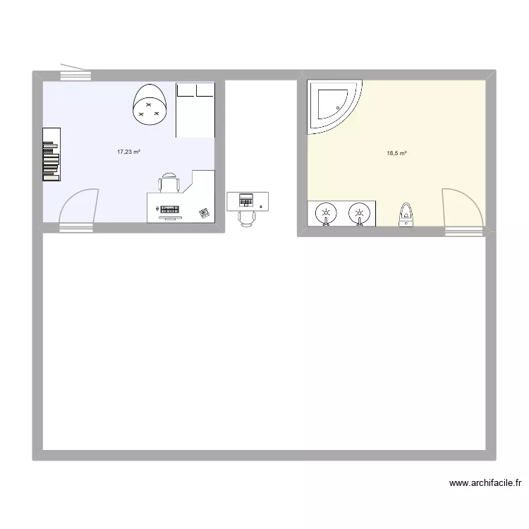 Math. Plan de 2 et 36 m² Math. Plan de 2 et 36 m²