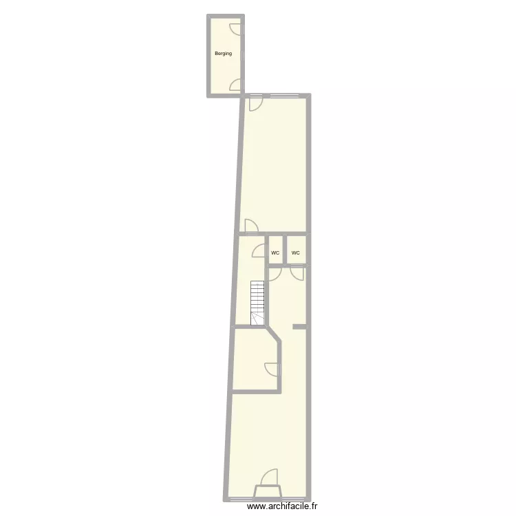Menen - Bruggestraat 33. Plan de 7  et 110 m²