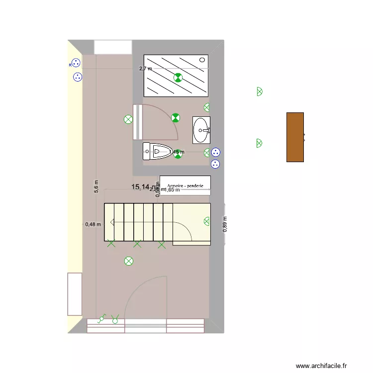 ENTRÉE:GRANGE.. Plan de 2  et 31 m²