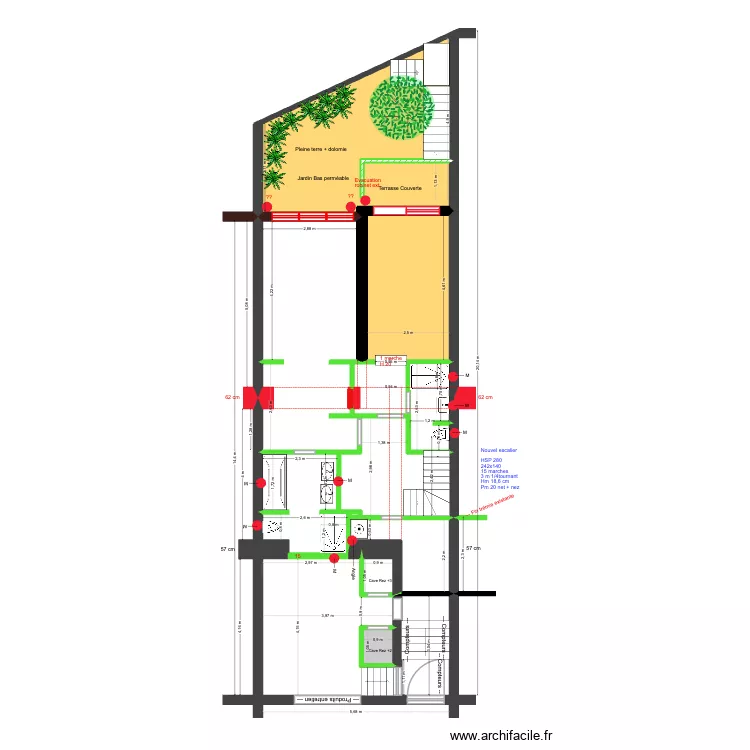 BAUCQ 77 Rez de Jardin Evacuation eaux. Plan de 0 pièce et 0 m2