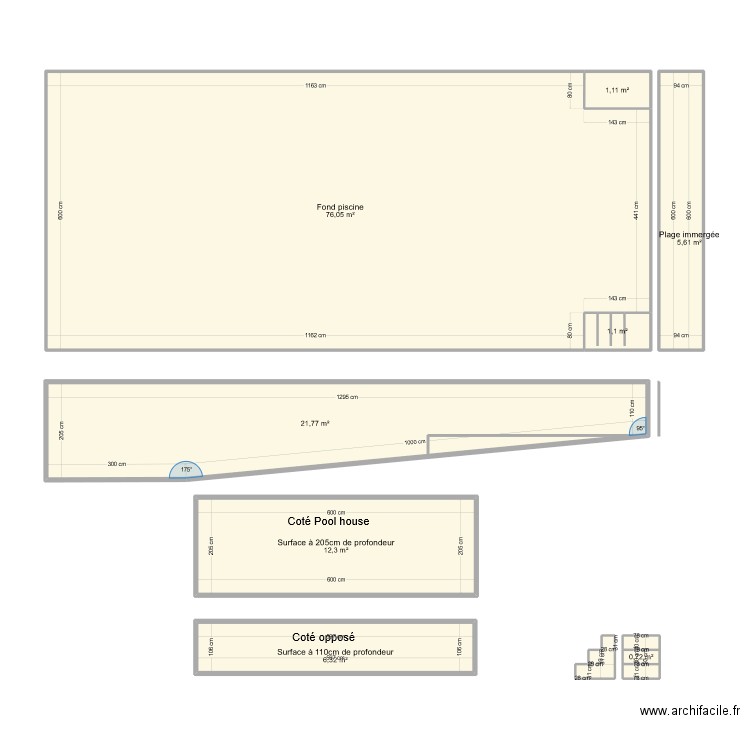 35 Pierre plantée piscine. Plan de 0 pièce et 0 m2