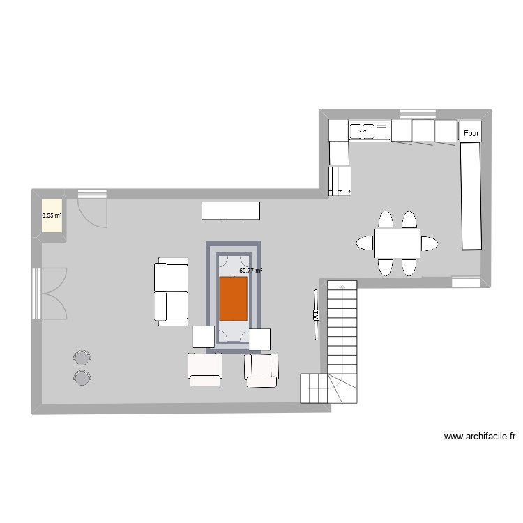 salon. Plan de 0 pièce et 0 m2