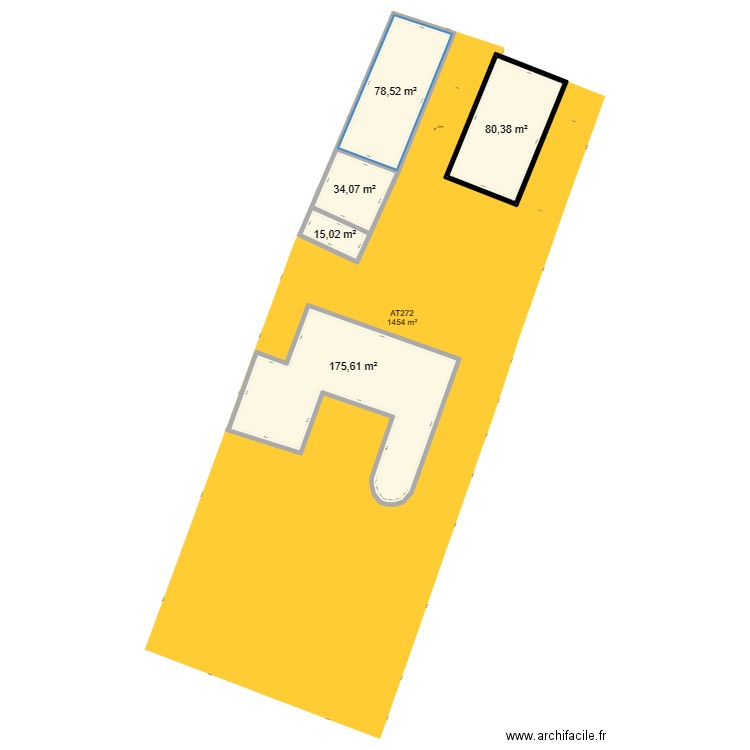 PROJET MAISON 80 M². Plan de 5 pièces et 384 m2