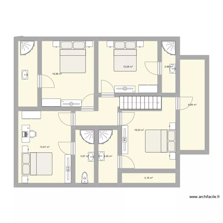 devis. Plan de 9 Pièces et 86 m²