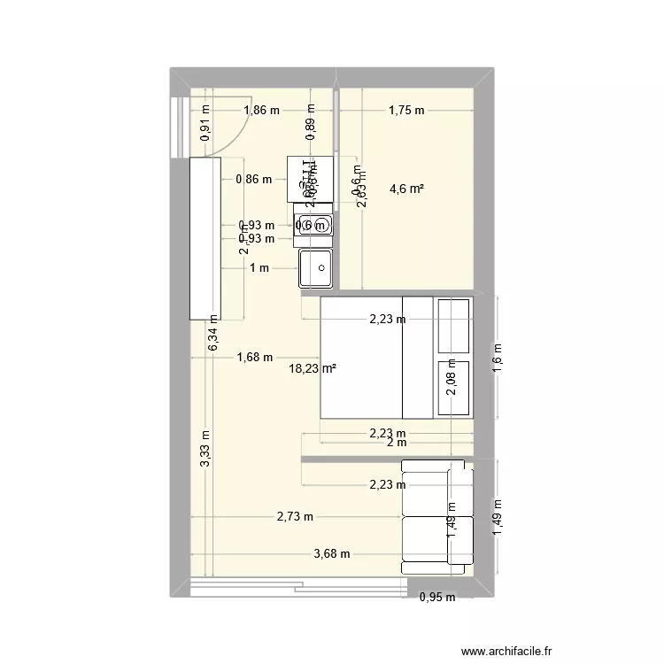 colliour 3. Plan de 2 et 23 m² colliour 3. Plan de 2 et 23 m²