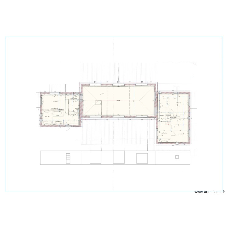 Maison principale. Plan de 3 pièces et 196 m2