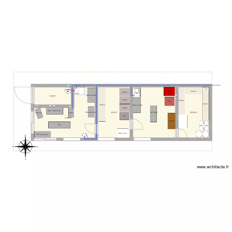 atelier. Plan de 