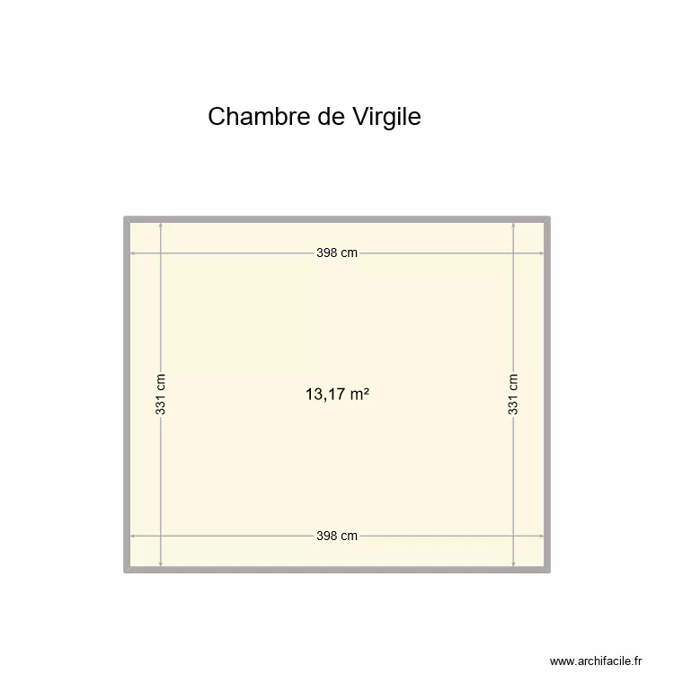 Chambre de Virgile. Plan de Chambre de Virgile. Plan de