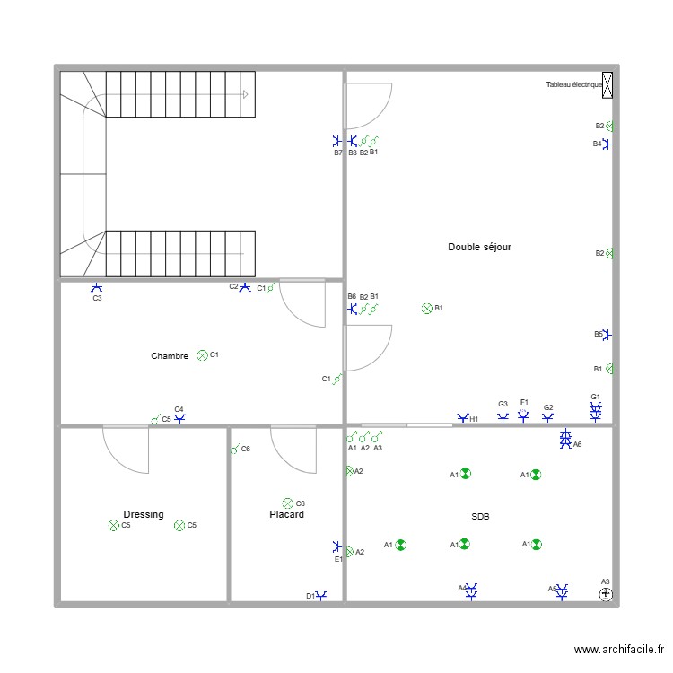 mont sur marchienne appartement 3. Plan de 4 pièces et 62 m2