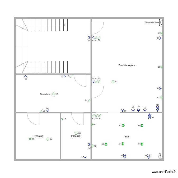 mont sur marchienne appartement 3. Plan de 4 pièces et 62 m2