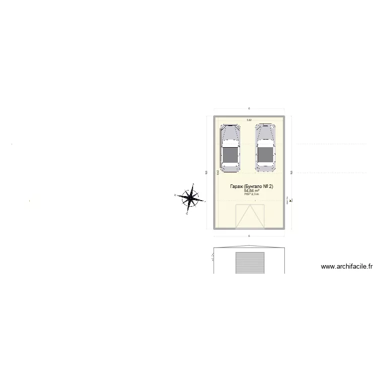 Архитектурен проект - V6 - Гараж. Plan de 