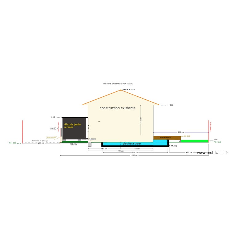 PLAN DE FACADE NORD. Plan de 0 pièce et 0 m2