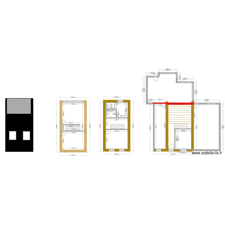 Vieville2. Plan de 7 pièces et 103 m2