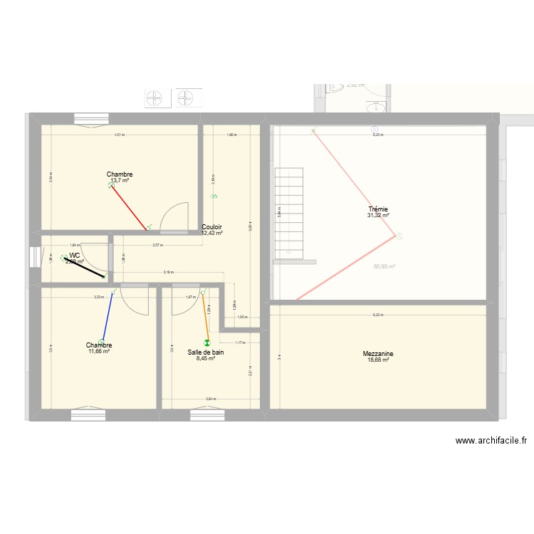 Plan maison Montmerle elec. Plan de 14 pièces et 259 m2