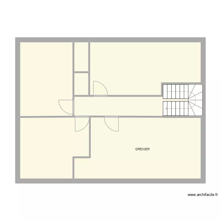 ETAGE FELIC INZINZAC. Plan de 6 pièces et 76 m²