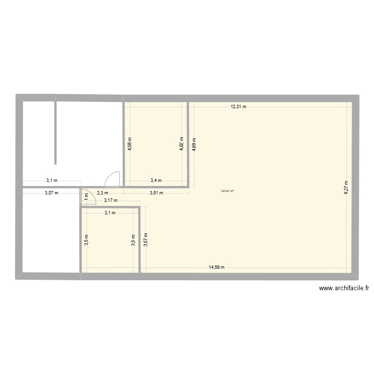 maison saint didier. Plan de 1 pièce et 123 m2