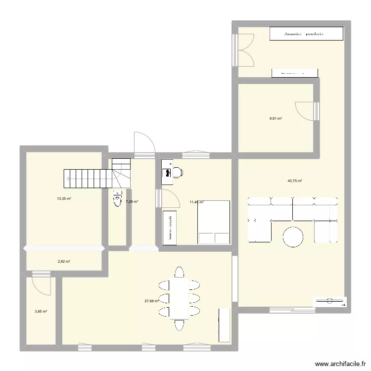 Extension. Plan de 0 pièce et 0 m2