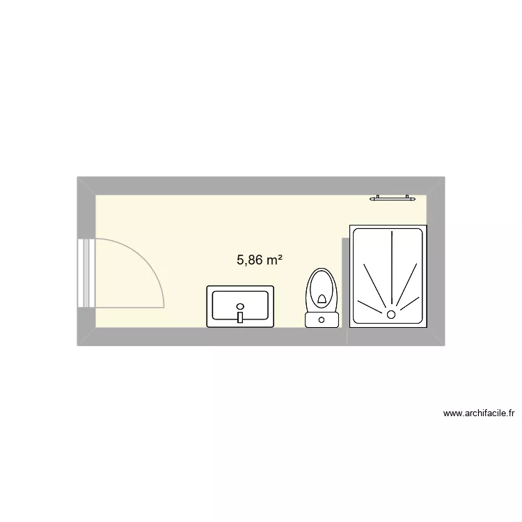 salle de bain étage. Plan de 1 et 6 m² salle de bain étage. Plan de 1 et 6 m²