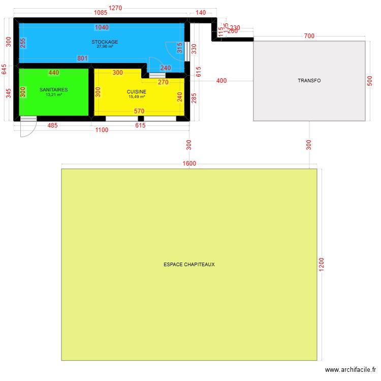 Halle de Vers - 2. Plan de 3 pièces et 57 m2