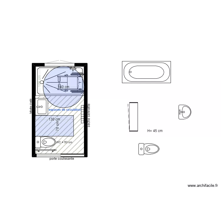 DE JESUS après travaux. Plan de 1 pièce et 5 m² DE JESUS après travaux. Plan de 1 pièce et 5 m²