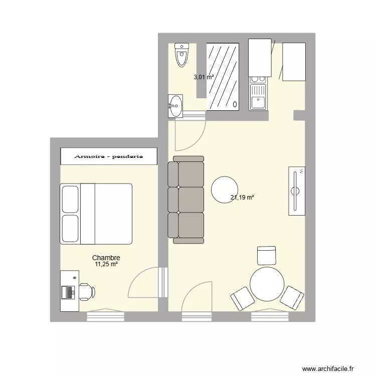 appt3 - 2024. Plan de 3 Pièces et 35 m² appt3 - 2024. Plan de 3 Pièces et 35 m²